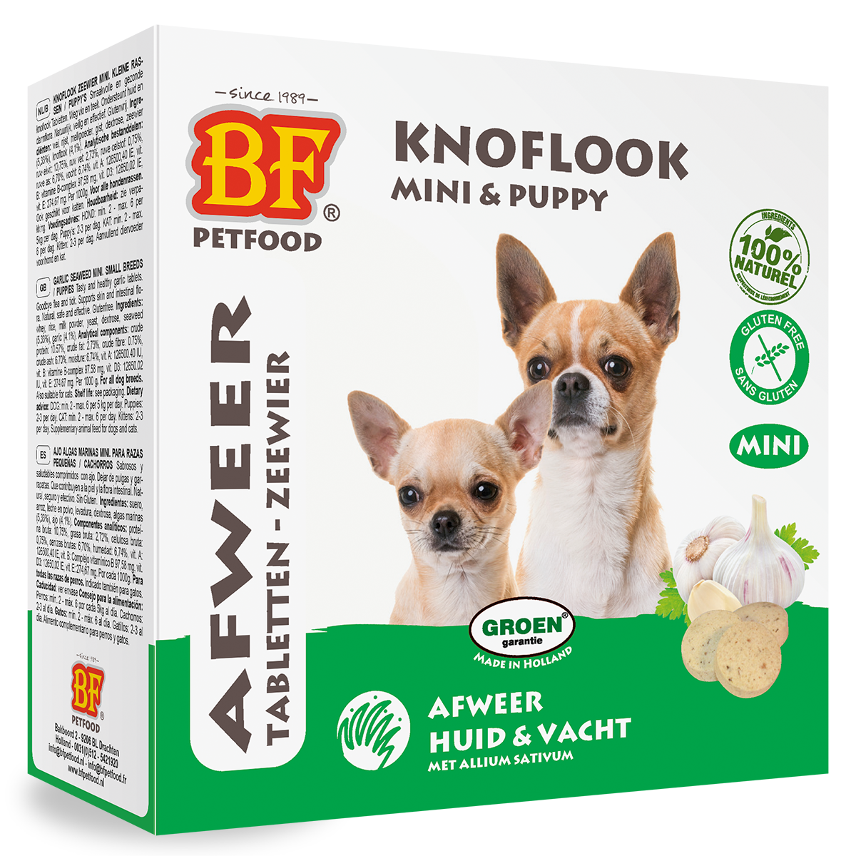 Knoblauch-Algen-Mini tabletten